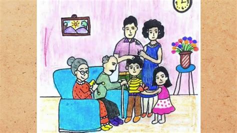 Easy method of drawing and colouring of a joint family .